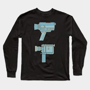 Blue Classic Video Camera Long Sleeve T-Shirt